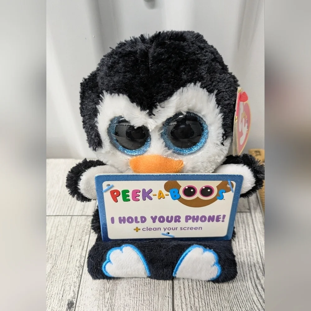 Ty Peek-A-Boos Black and White Penguin Stuffed Animal